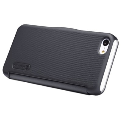 Apple iPhone 5c „Nillkin“ Fresh atvēramais melns futrālis / Vacins.lv