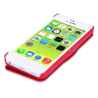 Apple iPhone 5c „Nillkin“ Fresh atvēramais sarkans futrālis / Vacins.lv