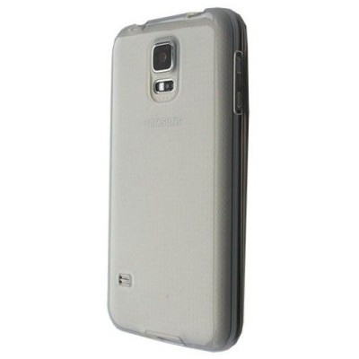 Samsung Galaxy S5 mini G800 dzidrs (caurspīdīgs), pelēks cieta silikona TPU pasaulē planākais apvalks / Vacins.lv