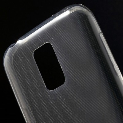 Samsung Galaxy S5 mini G800 dzidrs (caurspīdīgs), pelēks cieta silikona TPU pasaulē planākais apvalks / Vacins.lv