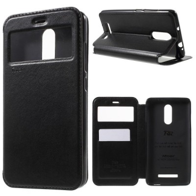 Xiaomi Redmi Note 3, Redmi Note 3 Pro Roar Noble ādas atvēramais melns maciņš (maks) / Vacins.lv