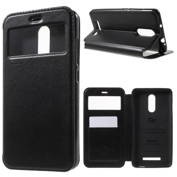 „Roar“ Noble atvēramais maciņš - melns (Redmi Note 3 / Redmi Note 3 Pro)