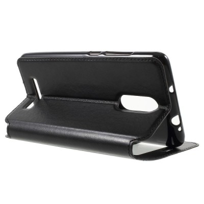 Xiaomi Redmi Note 3, Redmi Note 3 Pro Roar Noble ādas atvēramais melns maciņš (maks) / Vacins.lv