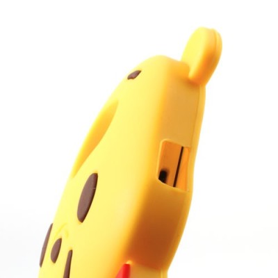 Geltonas silikoninis HTC One X dėklas - meškiukas / Priedai.lt