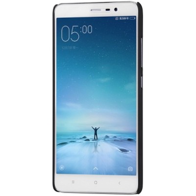 Xiaomi Redmi Note 3 Nillkin Frosted Shield melns plastmasas apvalks + ekrāna aizsargplēve / Vacins.lv