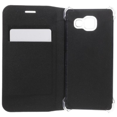 Samsung Galaxy A3 (2016) A310 melns atvēramais Smart Wallet ādas maciņš - maks / Vacins.lv
