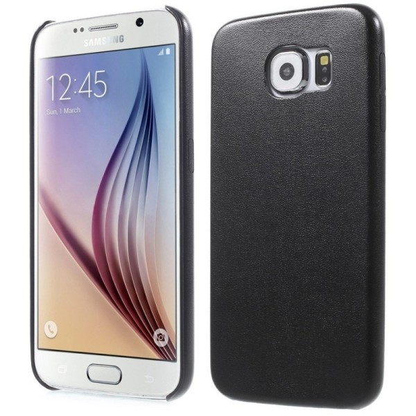 Slim Leather ādas apvalks - melns (Galaxy S6)