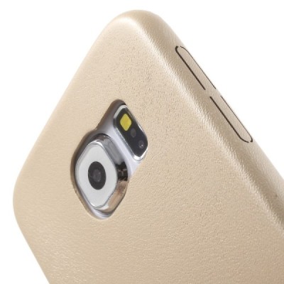 Slim Leather Samsung Galaxy S6 G920F smilšains ādas apvalks / Vacins.lv