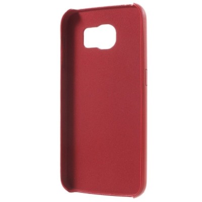 Slim Leather Samsung Galaxy S6 G920F sarkans ādas apvalks / Vacins.lv