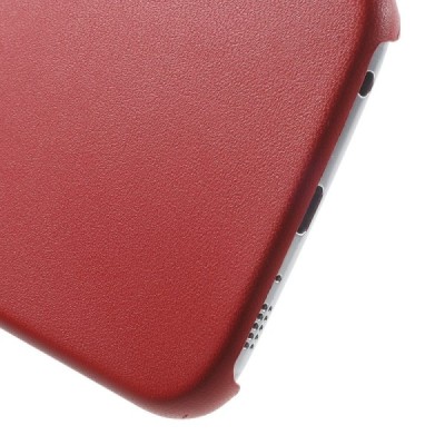 Slim Leather Samsung Galaxy S6 G920F sarkans ādas apvalks / Vacins.lv