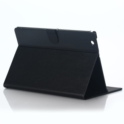 Sony Xperia Tablet Z4 „Retro“ atvēramais melns ādas maciņš / Vacins.lv