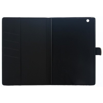 Sony Xperia Tablet Z4 „Retro“ atvēramais melns ādas maciņš / Vacins.lv