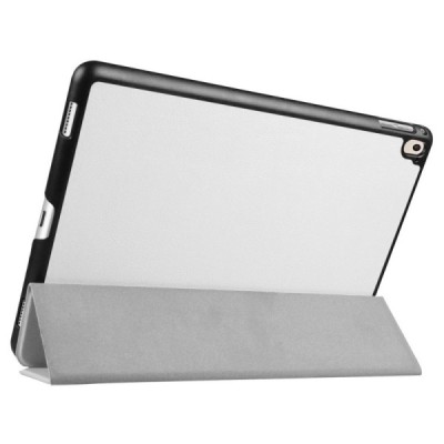 Apple iPad Pro 9.7 atverčiamas baltas odinis dėklas - knygutė / Priedai.lt