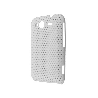 HTC Wildfire S baltas tinklelio formos dėklas / Priedai.lt