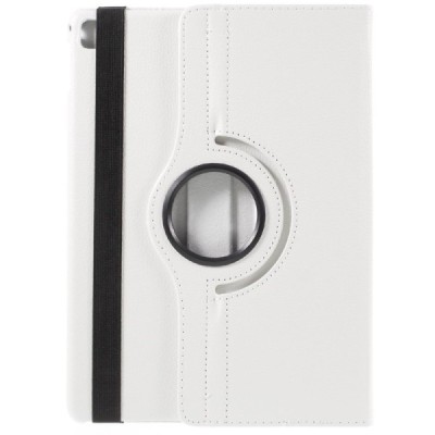 Apple iPad Pro 9.7" atvēramais balts ādas futrālis, grozās 360° grādu apjomā / Vacins.lv