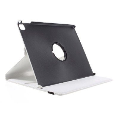 Apple iPad Pro 9.7" atvēramais balts ādas futrālis, grozās 360° grādu apjomā / Vacins.lv