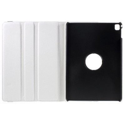 Apple iPad Pro 9.7" atvēramais balts ādas futrālis, grozās 360° grādu apjomā / Vacins.lv