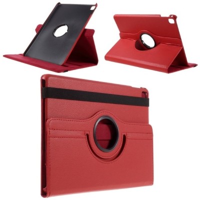 Apple iPad Pro 9.7" atvēramais sarkans ādas futrālis, grozās 360° grādu apjomā / Vacins.lv