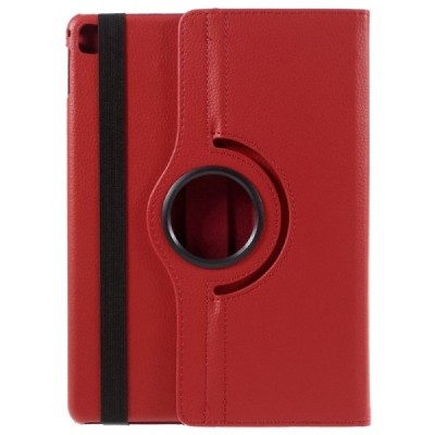 Apple iPad Pro 9.7" atvēramais sarkans ādas futrālis, grozās 360° grādu apjomā / Vacins.lv