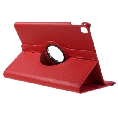 Apple iPad Pro 9.7" atvēramais sarkans ādas futrālis, grozās 360° grādu apjomā / Vacins.lv