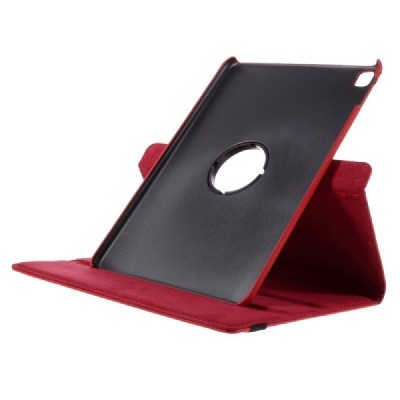 Apple iPad Pro 9.7" atvēramais sarkans ādas futrālis, grozās 360° grādu apjomā / Vacins.lv