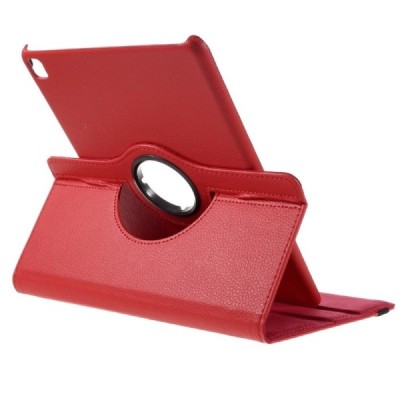 Apple iPad Pro 9.7" atvēramais sarkans ādas futrālis, grozās 360° grādu apjomā / Vacins.lv