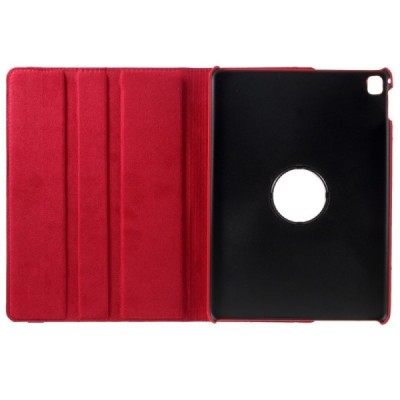 Apple iPad Pro 9.7" atvēramais sarkans ādas futrālis, grozās 360° grādu apjomā / Vacins.lv