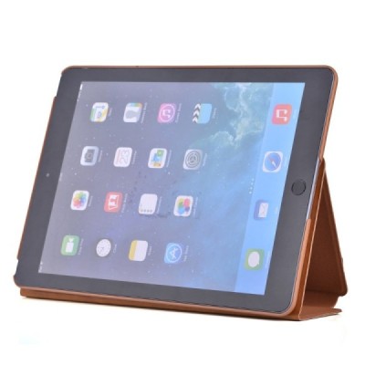 Prabangus „Devia“ serijos odinis atverčiamas rudas Apple iPad Pro 9.7 dėklas / Priedai.lt