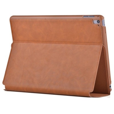 Prabangus „Devia“ serijos odinis atverčiamas rudas Apple iPad Pro 9.7 dėklas / Priedai.lt