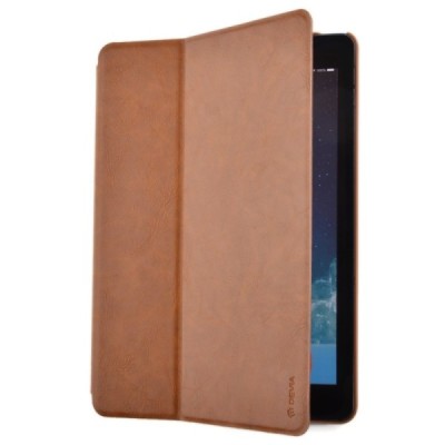 Prabangus „Devia“ serijos odinis atverčiamas rudas Apple iPad Pro 9.7 dėklas / Priedai.lt