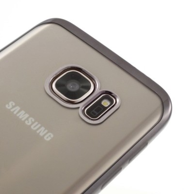 Samsung Galaxy S7 (G930) Cieta silikona (TPU) dzidrs apvalks - pelēks / Vacins.lv