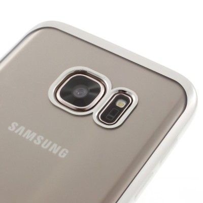 Samsung Galaxy S7 (G930) Silikoninis skaidrus dėklas, sidabrinis / Priedai.lt