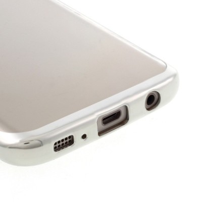 Samsung Galaxy S7 (G930) Silikoninis skaidrus dėklas, sidabrinis / Priedai.lt