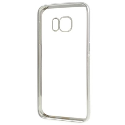 Samsung Galaxy S7 (G930) Silikoninis skaidrus dėklas, sidabrinis / Priedai.lt