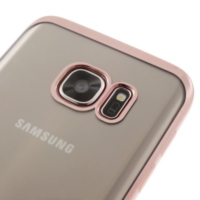 Samsung Galaxy S7 (G930) Cieta silikona (TPU) dzidrs apvalks - rozs / vacins.lv