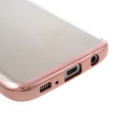 Samsung Galaxy S7 (G930) Cieta silikona (TPU) dzidrs apvalks - rozs / vacins.lv