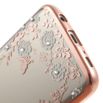 Samsung Galaxy S7 (G930) „Nature“ silikoninis skaidrus dėklas, rožinis / Priedai.lt