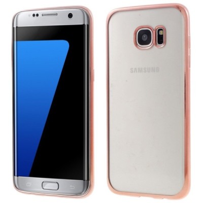 Samsung Galaxy S7 edge (G935) Cieta silikona (TPU) dzidrs apvalks - rozs / vacins.lv