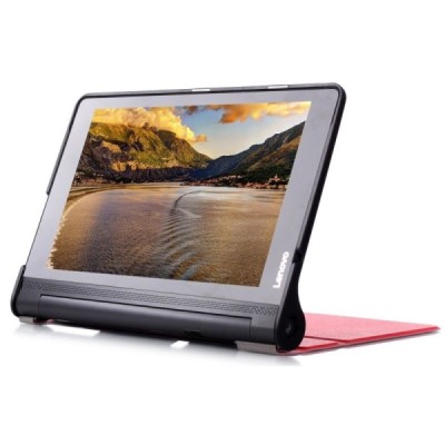 Lenovo Yoga Tab 3 Pro 10.1" un Yoga Tab 3 Plus 10.1" atvēramais sarkans maciņš / Vacins.lv