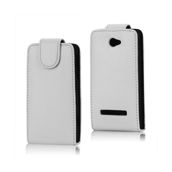 Vertikāli atvēramais futrālis - balts (Windows Phone 8S)