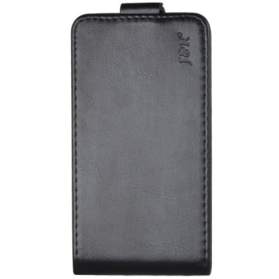 Samsung Galaxy S7 Edge (G935) „J&R“ klasikinis vertikaliai atverčiamas juodas odinis dėklas / Priedai.lt