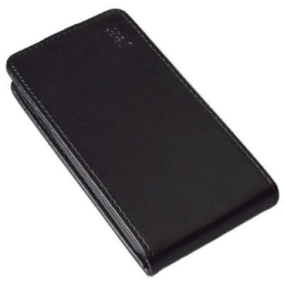 Samsung Galaxy S7 Edge (G935) „J&R“ klasikinis vertikaliai atverčiamas juodas odinis dėklas / Priedai.lt