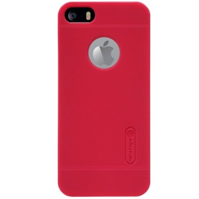 Raudonas „Nillkin“ Frosted Shield serijos Apple iPhone SE (5, 5s) dėklas (dėkliukas) su apsaugine ekrano plėvele / Priedai.lt
