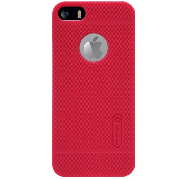 „Nillkin“ Frosted Shield dėklas - raudonas + apsauginė plėvelė (iPhone 5 / 5S / SE 2016)