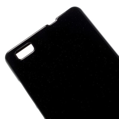 Huawei P8 Lite Mercury juodas kieto silikono TPU dėklas - nugarėlė / Priedai.lt