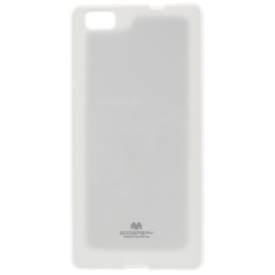 Huawei P8 Lite Mercury balts cieta silikona (TPU) futrālis / Vacins.lv