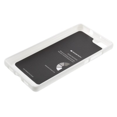 Huawei P8 Lite Mercury balts cieta silikona (TPU) futrālis / Vacins.lv