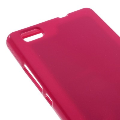 Huawei P8 Lite Mercury tamsiai rožinis kieto silikono TPU dėklas - nugarėlė / Priedai.lt