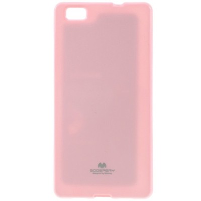 Huawei P8 Lite Mercury šviesiai rožinis kieto silikono TPU dėklas - nugarėlė / Priedai.lt