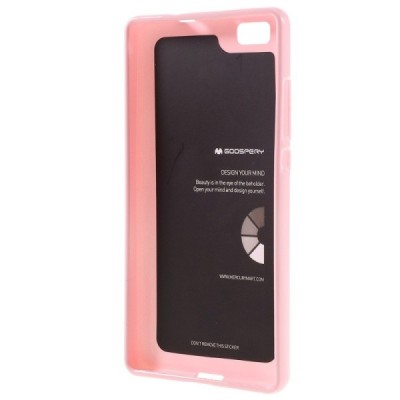 Huawei P8 Lite Mercury gaiši rozs cieta silikona (TPU) futrālis / Vacins.lv